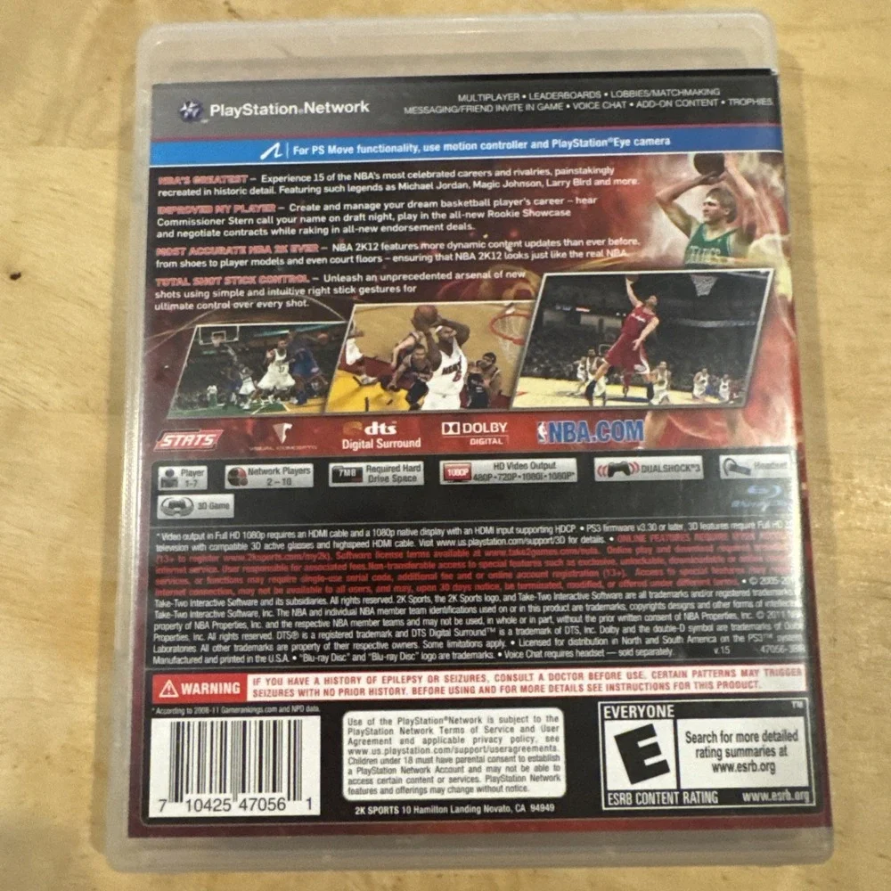 NBA 2K12 ( Sony PlayStation 3 PS3 ) CIB - VG Disc-Pristine Case- Tested